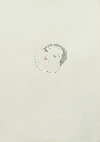 A FRIEND OF GRANDMA, 2009, 29.5 x 21cm (11,6 x 8.3 inches), pen, watercolor on paper