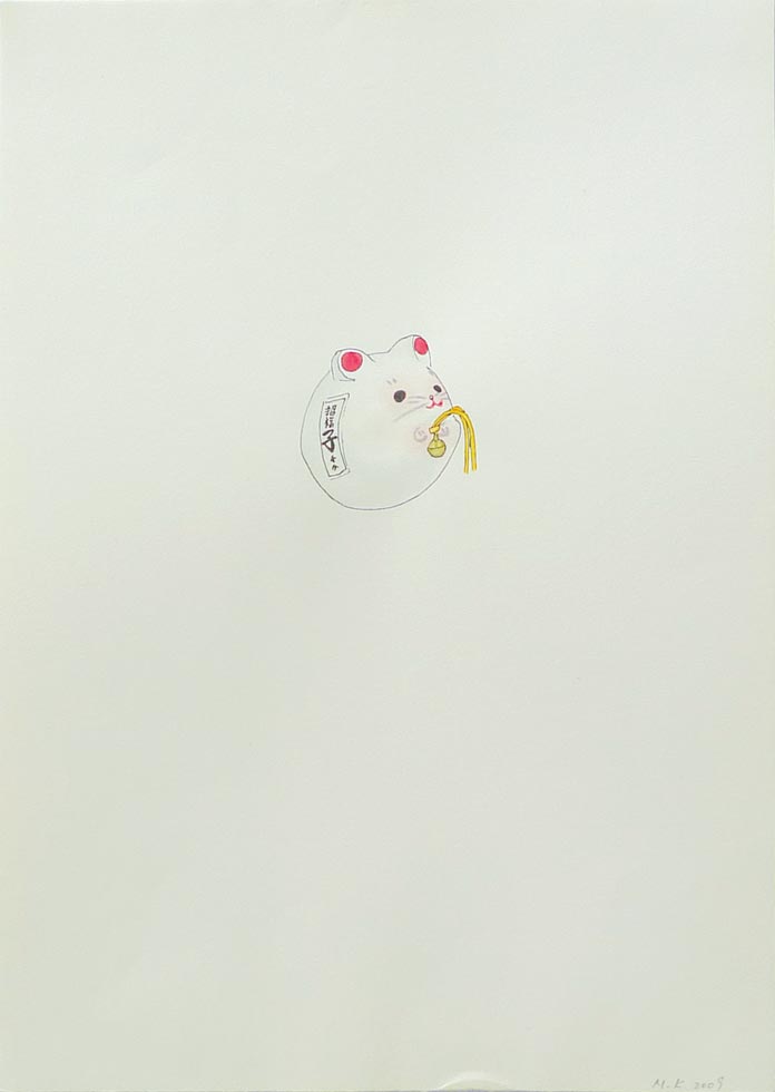 A FRIEND OF GRANDMA, 2009, 29.5 x 21cm (11,6 x 8.3 inches), pen, watercolor on paper