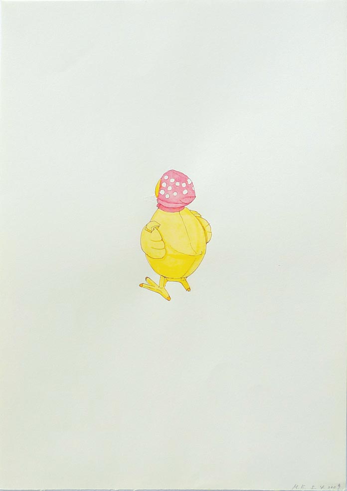 A FRIEND OF GRANDMA, 2009, 29.5 x 21cm (11,6 x 8.3 inches), pen, watercolor on paper