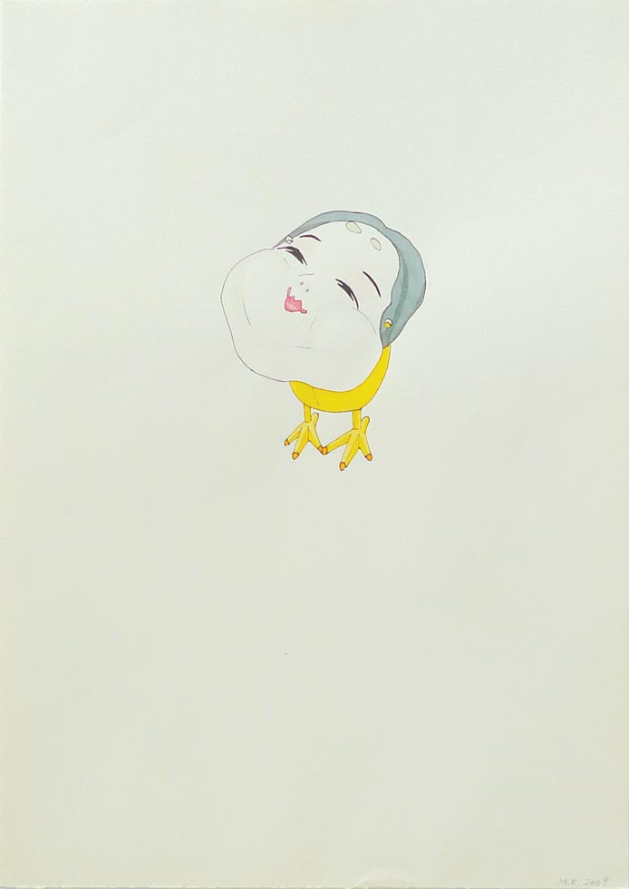 A FRIEND OF GRANDMA, 2009, 29.5 x 21cm (11,6 x 8.3 inches), pen, watercolor on paper