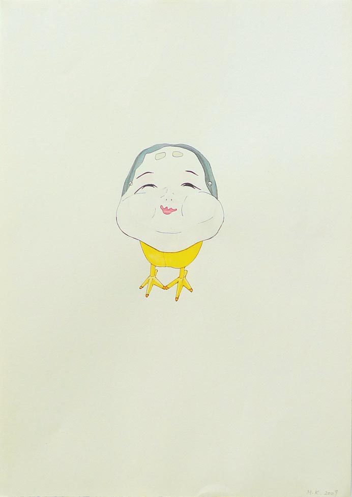 A FRIEND OF GRANDMA, 2009, 29.5 x 21cm (11,6 x 8.3 inches), pen, watercolor on paper