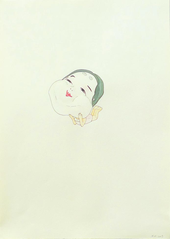 A FRIEND OF GRANDMA, 2009, 29.5 x 21cm (11,6 x 8.3 inches), pen, watercolor on paper