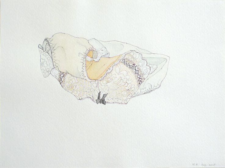 ONE OF THE MOST LOVED, 2008, 23 x 30cm (9 x 12 inches), pen, watercolor on paper