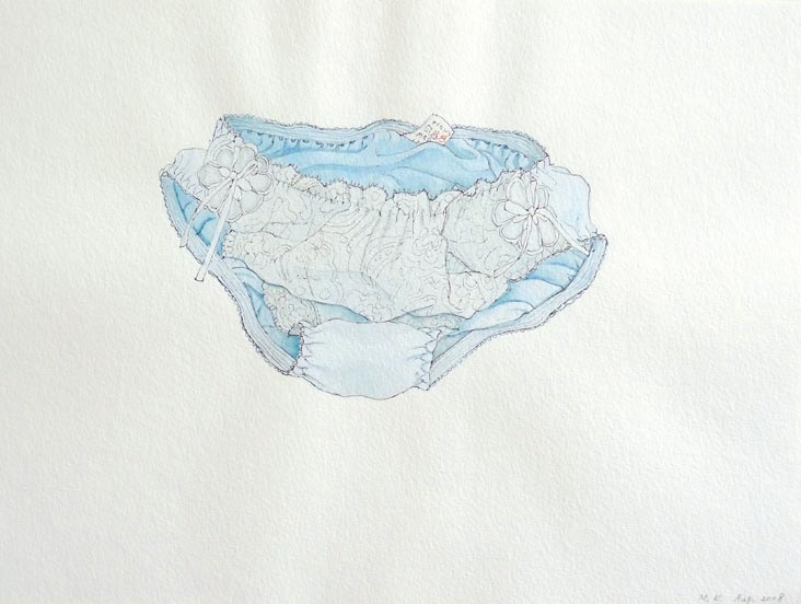 ONE OF THE MOST LOVED, 2008, 23 x 30cm (9 x 12 inches), pen, watercolor on paper