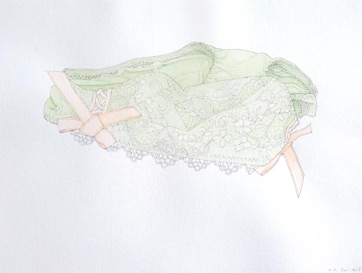 ONE OF THE MOST LOVED, 2009, 23 x 30cm (9 x 12 inches), pen, watercolor on paper