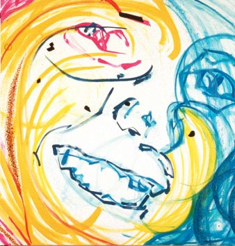 ETERNAL MYSTERY, 1999, 130.5 x 130.5cm (51.5 x 51.5 inches), colored pen, oil on canvas