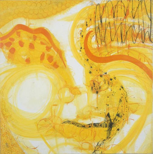 BROTHERHOOD 2, 2003, india ink, crayon, pen, charcoal, oil on canvas