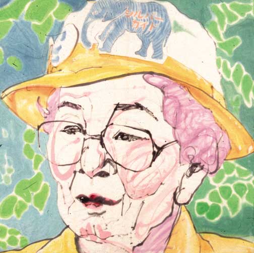 FOR HERSELF, 1998, 136 x 136cm (53.5 x 53.5 inches), mixed media on Japanese paper and styrene foam