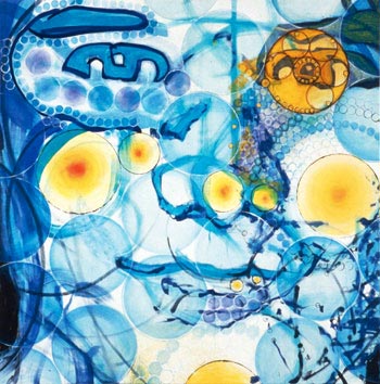 IN FULL VIEW, 1999, 130.5 x 130.5cm (51.5 x 51.5 inches), conte, oil on canvas