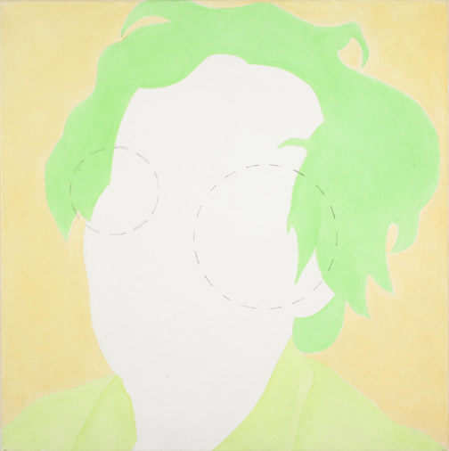 POWER RANGERS 5, 2007, 61 x 61cm (24 x 24 inches), india ink, tea, oil on canvas